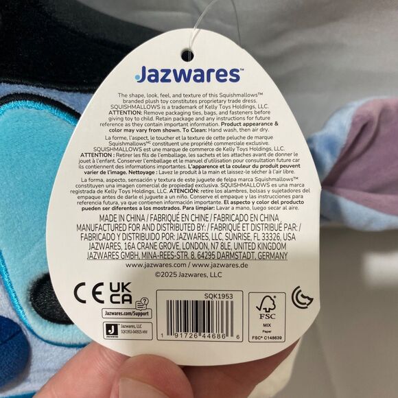 Squishmallows Lilo and Stitch Elvis Stitch Disney Stuffed Plush Toy 8-inch - Picture 6 of 13